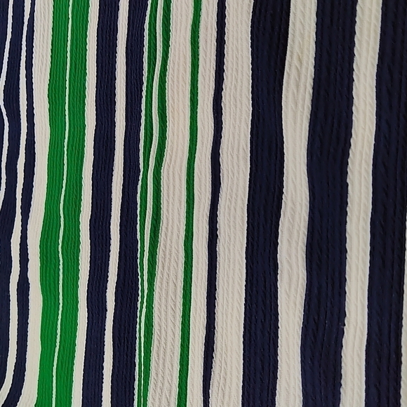 Almost Famous - Green, Navy & White Striped Bodycon T-Shirt Dress – Casual Fitte - Picture 4 of 5